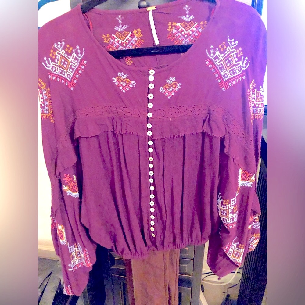FREE PEOPLE SUPER CUTE BLOUSON TOP - NWT
